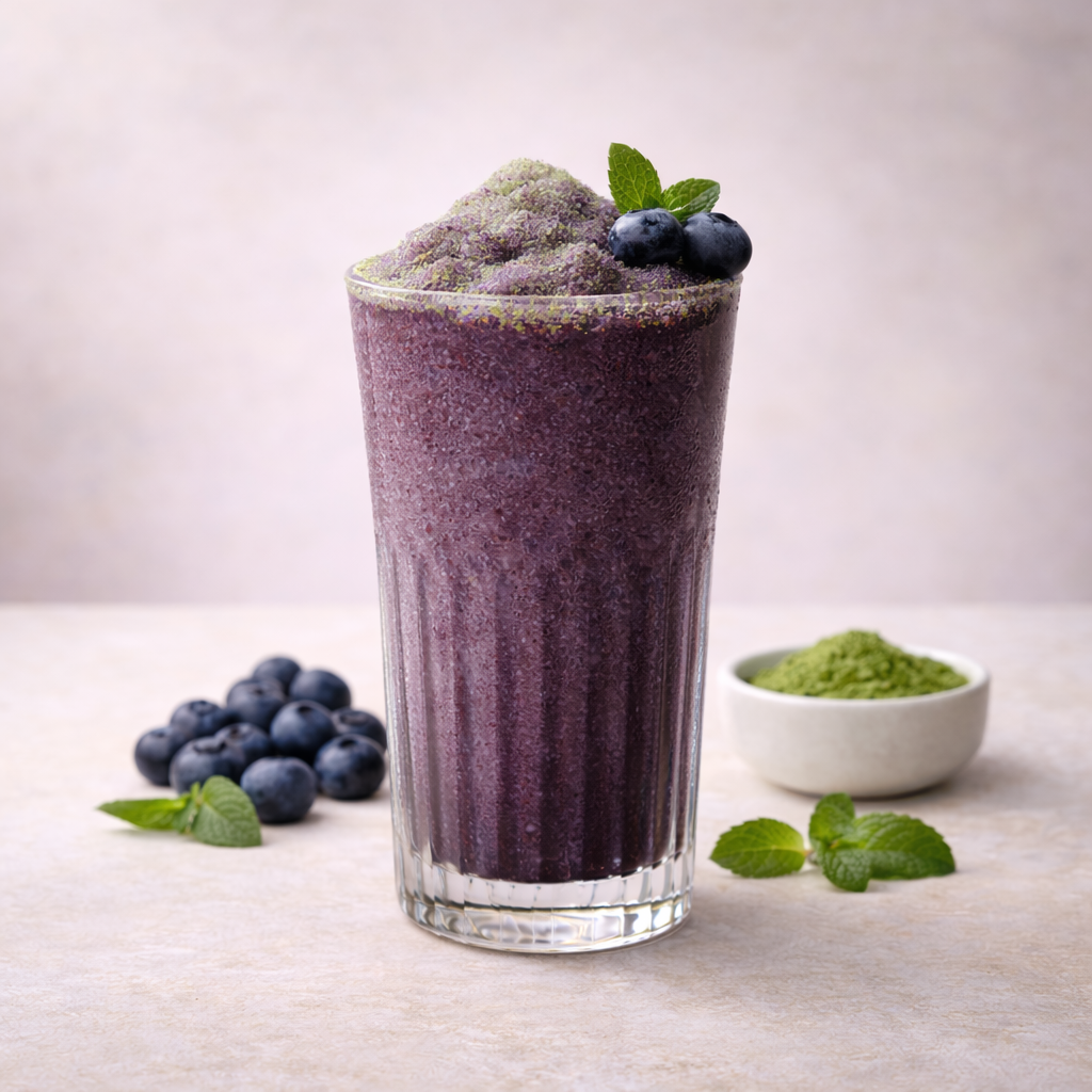 Matcha Blueberry Slush