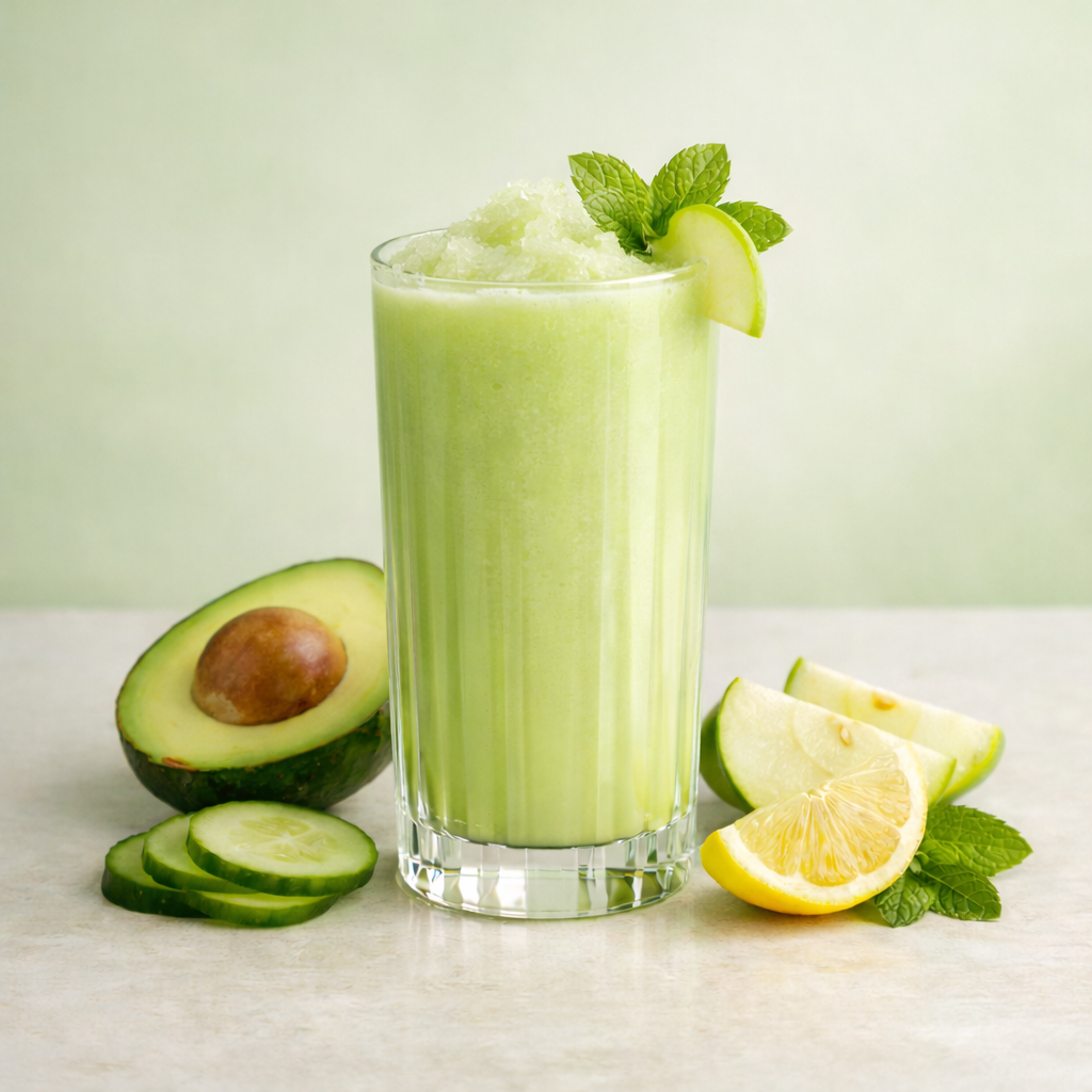 Avocado & Lemon Green Tea Slush